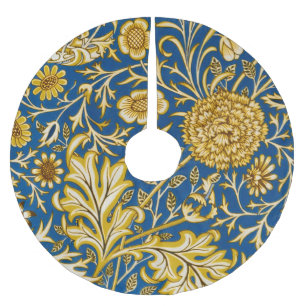 Antieke William Morris Cherwell Blauwe Bloem Kunst Kerstboom Rok