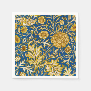 Antieke William Morris Cherwell Blauwe Bloem Kunst Servet