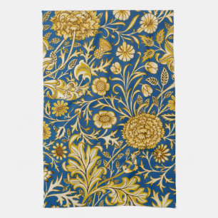 Antieke William Morris Cherwell Blauwe Bloem Kunst Theedoek