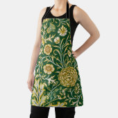 Antieke William Morris Cherwell Groene Bloem Kunst Schort (Insitu)