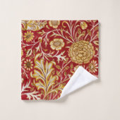 Antieke William Morris Cherwell Rode Bloem Kunst Bad Handdoek (Wasdoekje)