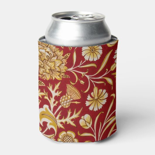 Antieke William Morris Cherwell Rode Bloem Kunst Blikjeskoeler (Blikje Voorkant)