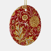 Antieke William Morris Cherwell Rode Bloem Kunst Keramisch Ornament (Rechts)