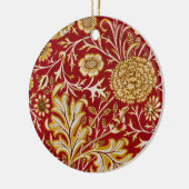 Antieke William Morris Cherwell Rode Bloem Kunst Keramisch Ornament (Links)
