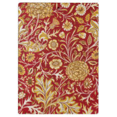 Antieke William Morris Cherwell Rode Bloem Kunst Klembord (Achterkant)