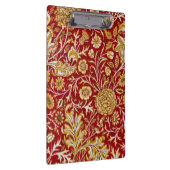 Antieke William Morris Cherwell Rode Bloem Kunst Klembord (Rechts)