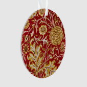 Antieke William Morris Cherwell Rode Bloem Kunst Ornament (voorkant)