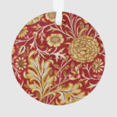 Antieke William Morris Cherwell Rode Bloem Kunst Ornament (achterkant)