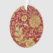 Antieke William Morris Cherwell Rode Bloem Kunst Ornament (voorkant)