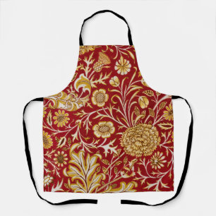 Antieke William Morris Cherwell Rode Bloem Kunst Schort