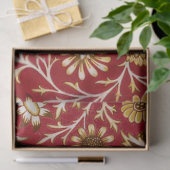 Antieke William Morris Cherwell Rode Bloem Kunst Tissuepapier (Geschenk)
