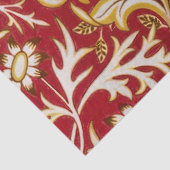 Antieke William Morris Cherwell Rode Bloem Kunst Tissuepapier (Detail)