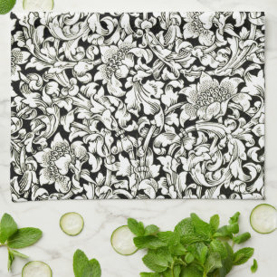 Antieke William Morris decoratieve textielpatroon Theedoek