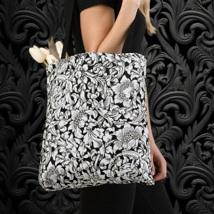 Antieke William Morris decoratieve textielpatroon Tote Bag