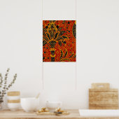 Antieke William Morris India Behang Poster (Keuken)