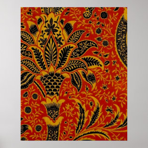 Antieke William Morris India Behang Poster