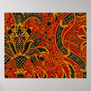 Antieke William Morris India Behang Poster