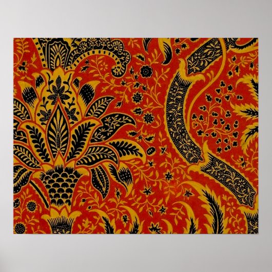 Antieke William Morris India Behang Poster (Voorkant)