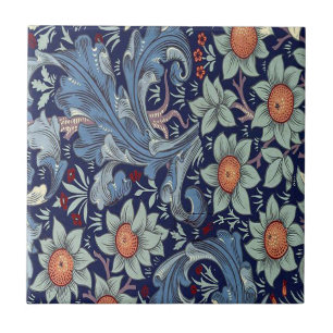 Antieke William Morris Orchard Fruit Patroon Tegeltje