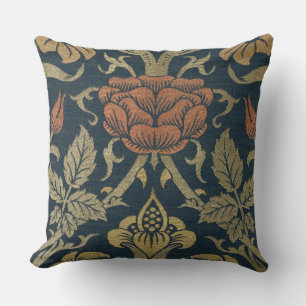 Antieke William Morris Roos en Lelie Kussen