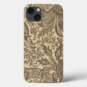 Antieke William Morris Sepia Tane Botanische Case-Mate iPhone Case