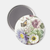 Antieke William van Leen Vlinder Bloem Kunst Magneet (Voorkant / Achterkant)