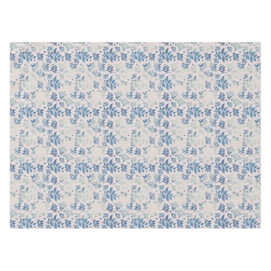 Antieke Willow Leaf Blauwe Bloemen Tafelkleed (Voorkant (Horizontaal))