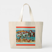 Antieke Wilmington NC Grote Tote Bag (Achterkant)