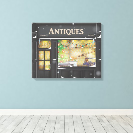 Antieke winkel canvas afdruk (Insitu (Houten vloer))