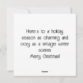 Antieke Winter in Londen Kerstmis Feestdagenkaart (Achterkant)