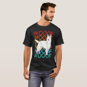Antieke Witte Duitse Herder T-shirt (Voorkant volledig)