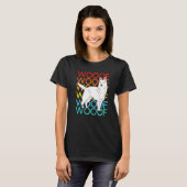 Antieke Witte Duitse Herder T-shirt (Voorkant volledig)