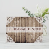 Antieke witte kant bruiloft repetitie kaart (Staand voorkant)