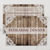 Antieke witte kant trouwrepetitie kaart (Voorkant / Achterkant)