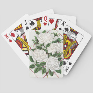 Antieke Witte Klimroos Victorians Tuin Pokerkaarten