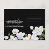 Antieke Witte Roos Dank je Briefkaart (Achterkant)