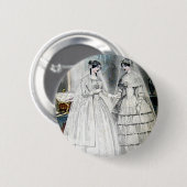 Antieke witte trouwjurken ronde button 5,7 cm (Voorkant /achterkant)