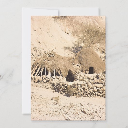 antieke woestijnwoning feestdagenkaart (Voorkant)