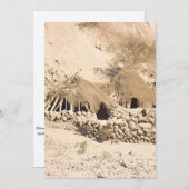 antieke woestijnwoning feestdagenkaart (Voorkant / Achterkant)