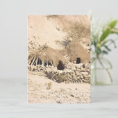 antieke woestijnwoning feestdagenkaart (Staand voorkant)