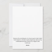 antieke woestijnwoning feestdagenkaart (Achterkant)