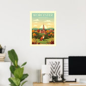 Antieke Worcester Massachusetts Poster (Thuiskantoor)