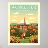 Antieke Worcester Massachusetts Poster (Voorkant)