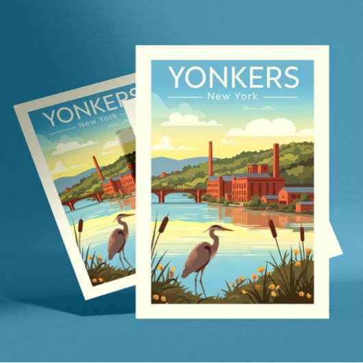 Antieke Yonkers New York Briefkaart
