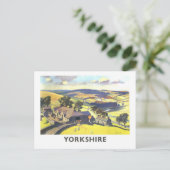 Antieke Yorkshire Reisposter Briefkaart (Staand voorkant)