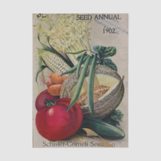 Antieke zaadcatalogus, 1902, Schisler, Groenten Tissuepapier