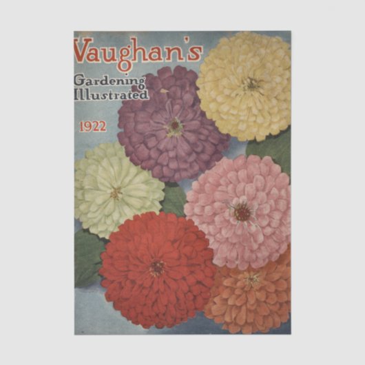 Antieke zaadcatalogus Vaughan's, 1922 Tissuepapier (Voorkant)