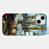 Antieke Zakelijke, Aangemeerde Vrachtschip Transpo Case-Mate iPhone Case (Achterkant (horizontaal))