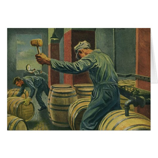 Antieke zakelijke activiteit: kurken van wijnvaten (Voorkant Horizontaal)