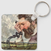 Antieke Zakelijke Alexander Graham Bell Telefoon Sleutelhanger (Achterkant)